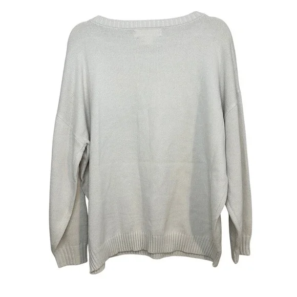 Saltwater Luxe Women's Cream Sun Sand Surf Knit Sweater XL Coastal Nantucket - Picture 2 of 6